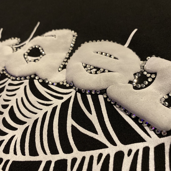 Spider Other - Black and White Embellished Men's Sweater